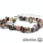 bracelet rhodonite réglable argenté pierres irrégulières selection zen
