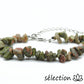 bracelet unakite réglable argenté pierres irrégulières selection zen
