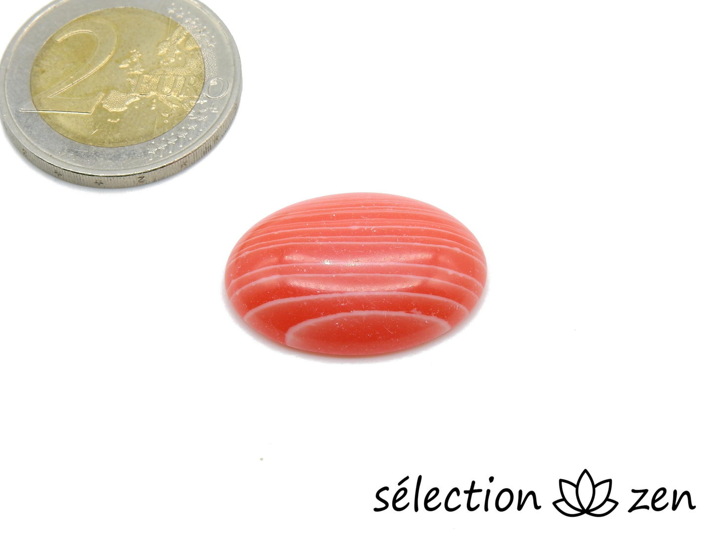 selection zen agate rose bande cabochon 18x25mm