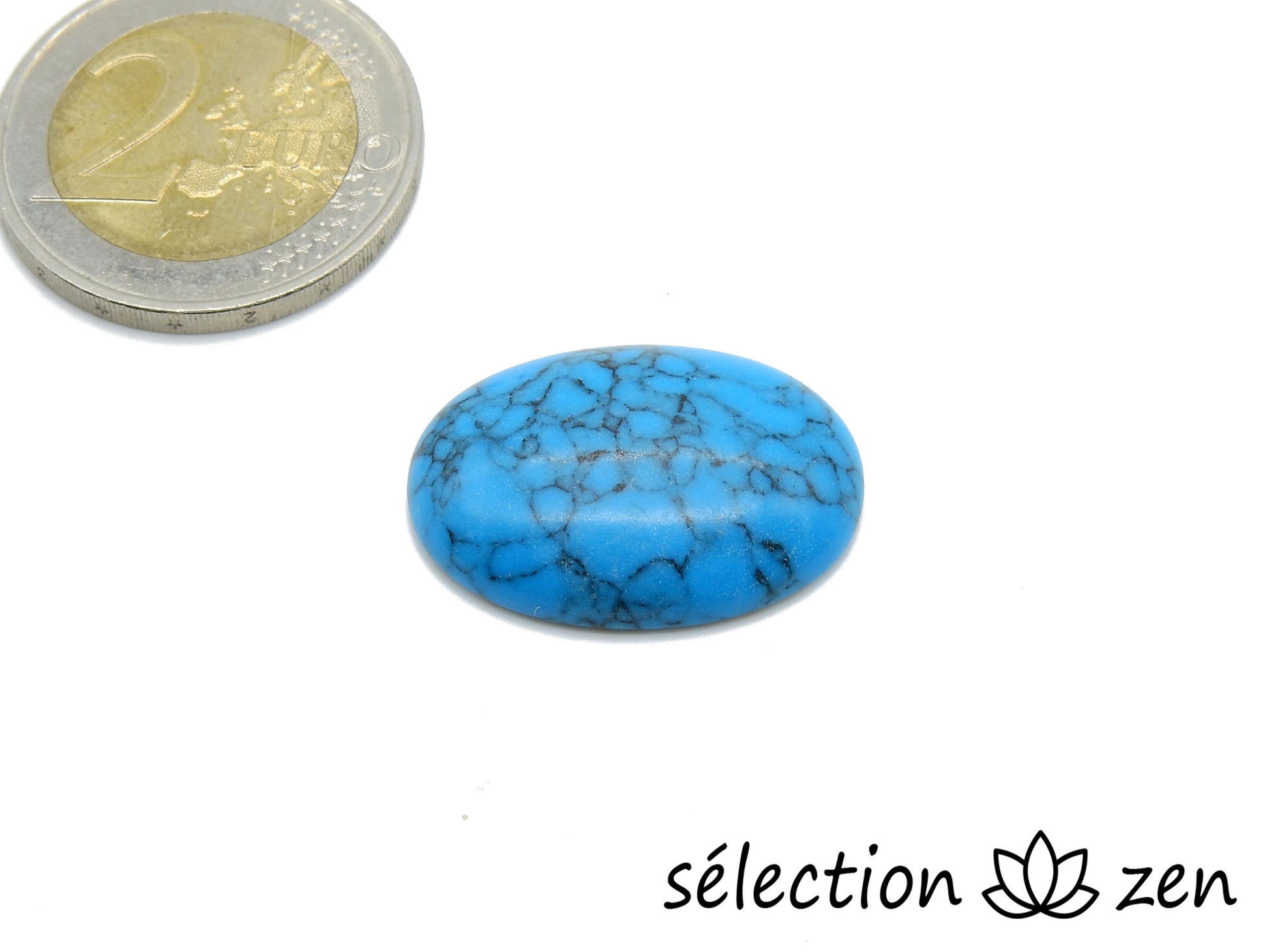 selection zen cabochon howlite bleue 18x25mm