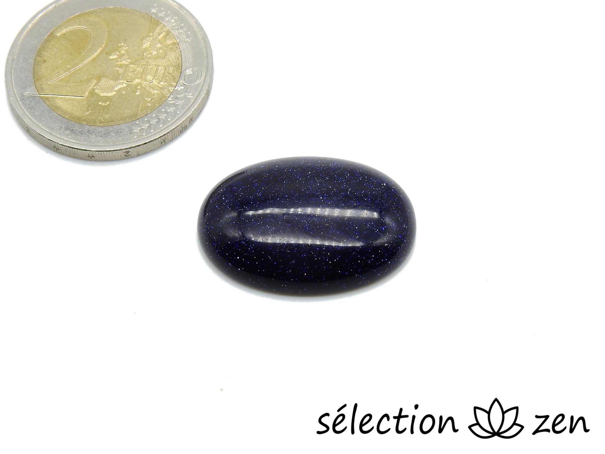 selection zen cabochon 18x25mm pierre de sable bleu