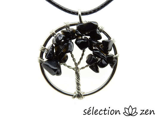 collier arbre de vie agate noire selection-zen