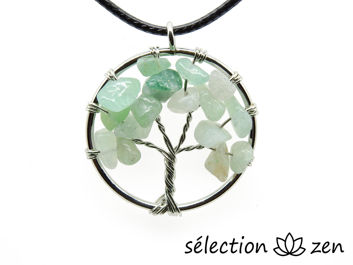 collier arbre de vie aventurine 3cm selection-zen