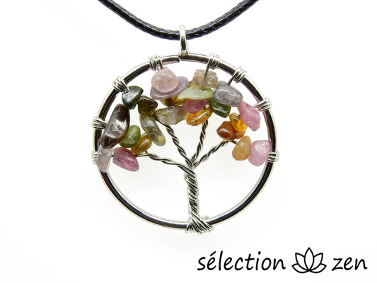 collier arbre de vie tourmaline 3cm selection-zen