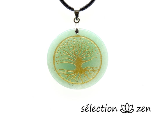 collier aventurine arbre de vie doré selection zen