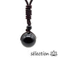 collier boules obsidienne 6mm et 17mm selection-zen