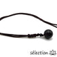 selection zen collier boules obsidienne 6mm et 17mm