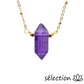 collier doré double pointe améthyste selection-zen
