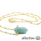 selection zen collier doré double pointe amazonite