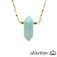 collier doré double pointe amazonite selection-zen