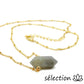 selection zen collier doré labradorite double pointe