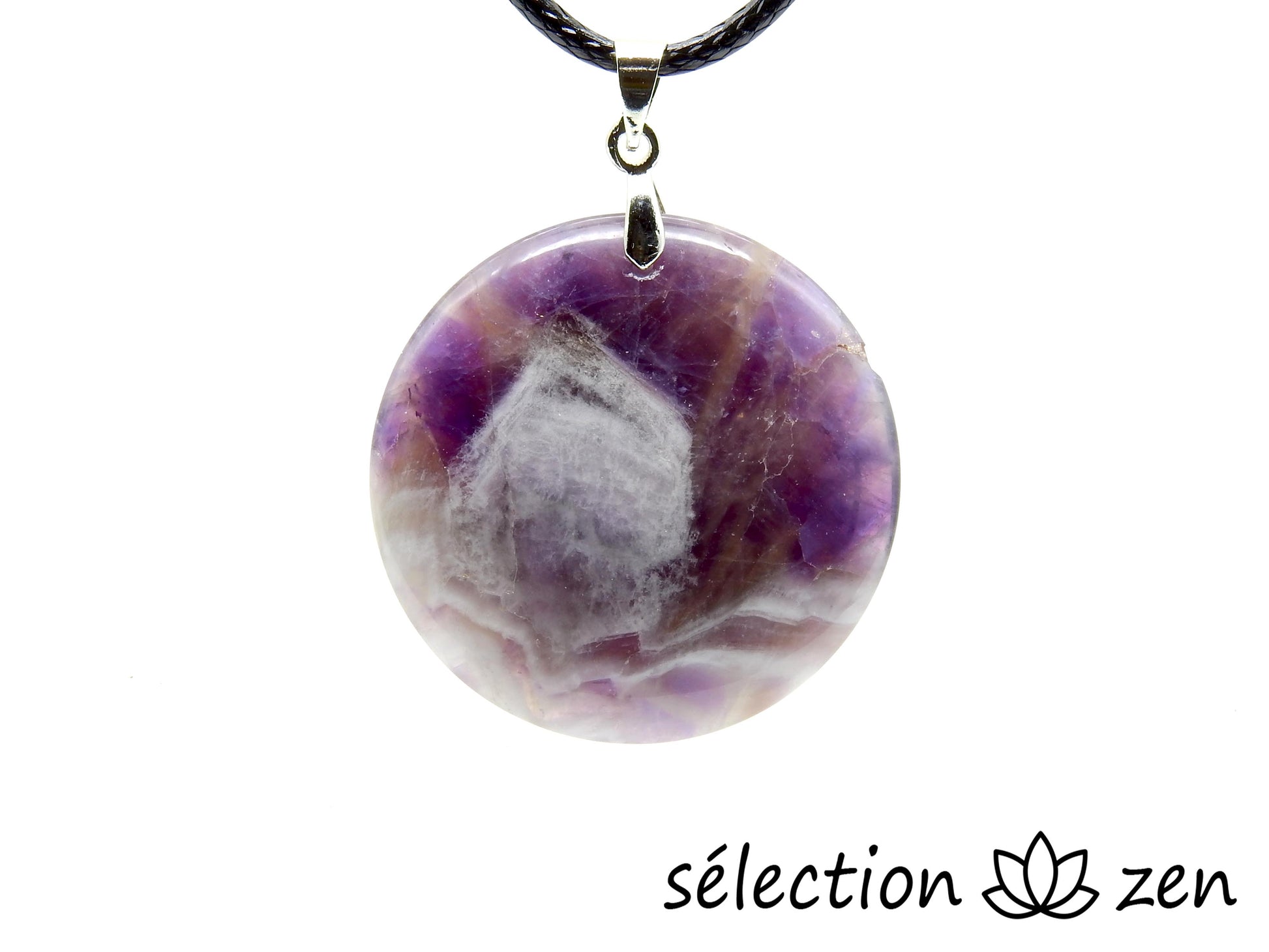 selection zen collier fleur de vie dorée améthyste