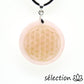 collier fleur de vie dorée quartz rose selection zen
