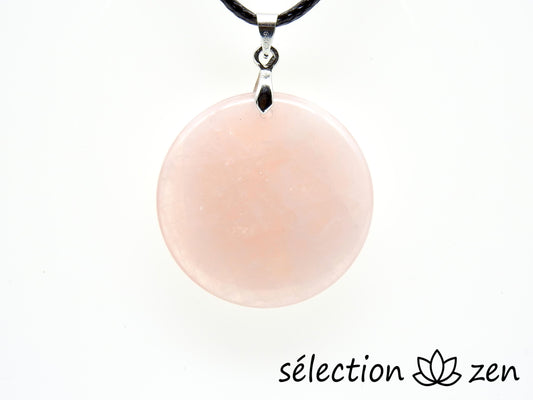 selection-zen collier quartz rose fleur de vie dorée