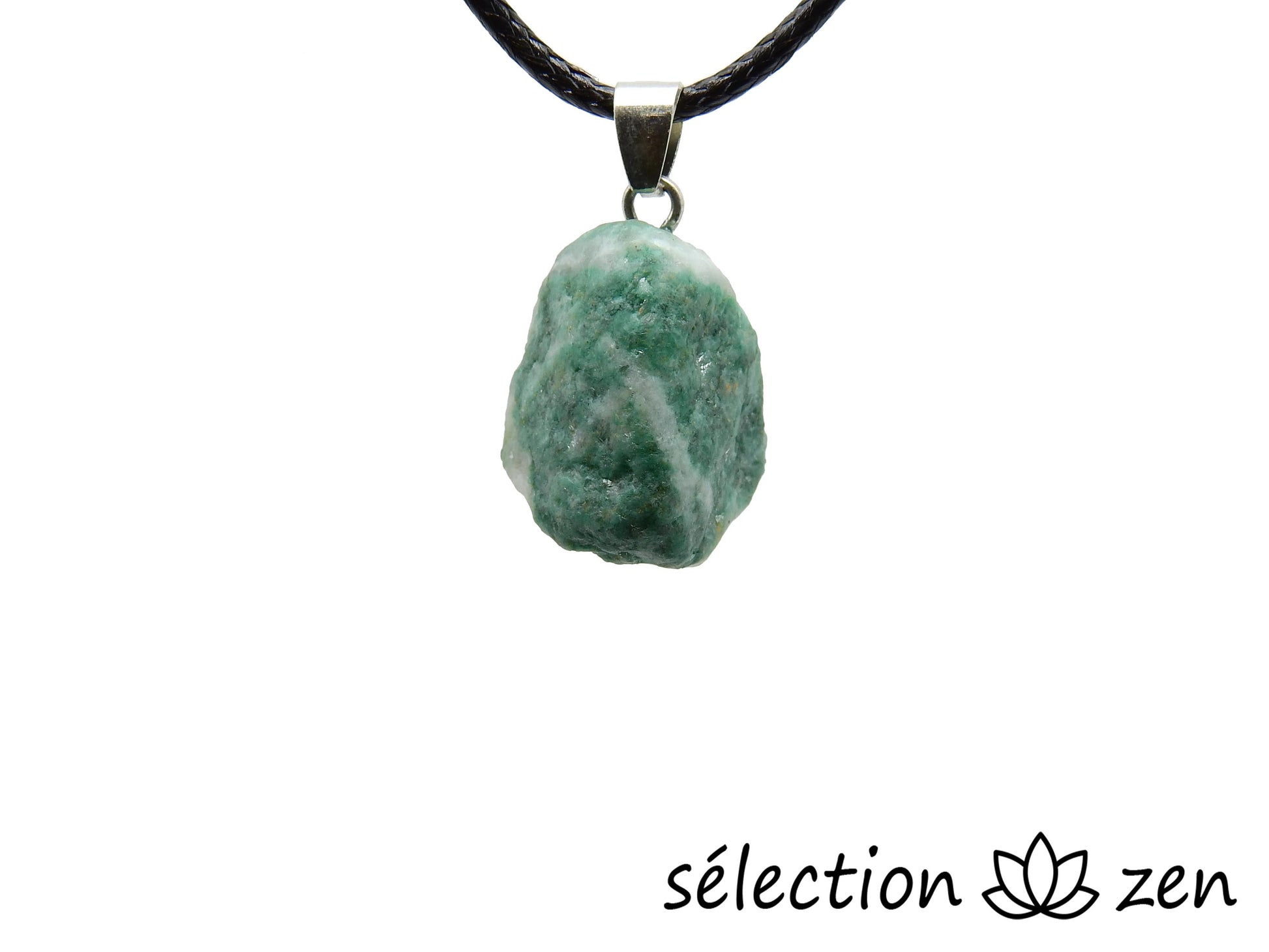 collier avec pendentif minerai brut agate indienne selection zen