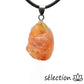 collier avec pendentif agate rouge minerai brut selection-zen