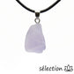 selection-zen collier avec pendentif minerai brut fluorite
