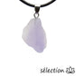 collier avec pendentif minerai brut fluorite violette selection zen