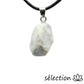 selection-zen collier avec pendentif minerai brut howlite blanche