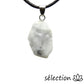 collier avec pendentif minerai brut howlite blanche selection zen