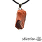 collier avec pendentif minerai brut jaspe rouge selection zen