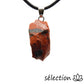 selection-zen collier avec pendentif jaspe rouge minerai brut