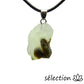 collier avec pendentif minerai brut prehnite selection zen