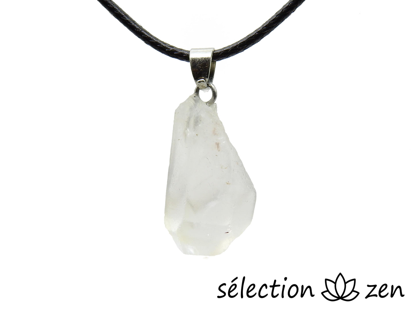 collier minerai brut quartz blanc selection-zen