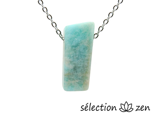 collier pierre sur chaine argentée amazonite selection-zen