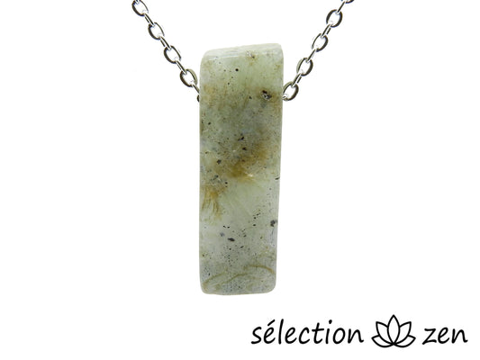 collier pierre sur chaîne argentée labradorite selection-zen