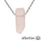 selection zen collier quartz rose pierre sur chaine argentée