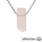 collier pierre sur chaine argentée quartz rose selection-zen