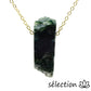 selection zen collier pierre sur chaîne dorée agate mousse