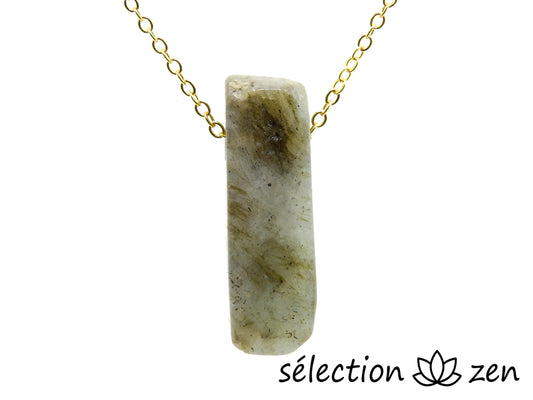 collier labradorite pierre sur chaîne dorée selection-zen