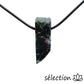 selection zen collier agate mousse pierre sur cordon
