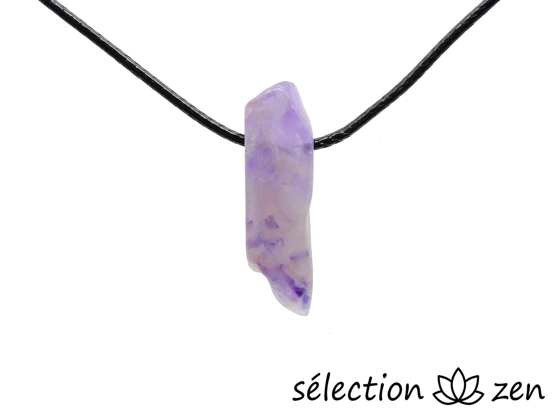 selection-zen collier pierre sur cordon améthyste