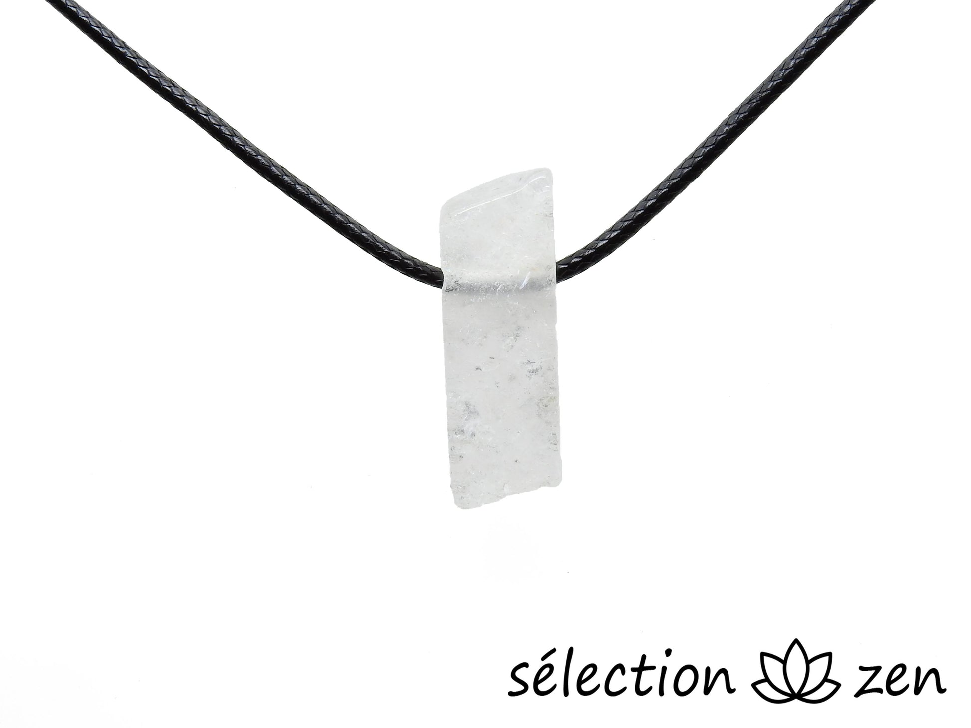 collier pierre sur cordon cristal de roche selection-zen