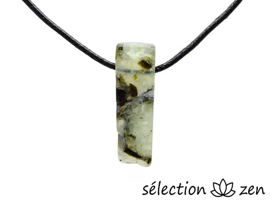 collier pierre sur cordon prehnite selection-zen