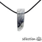 selection zen collier quartz tourmaline pierre sur cordon