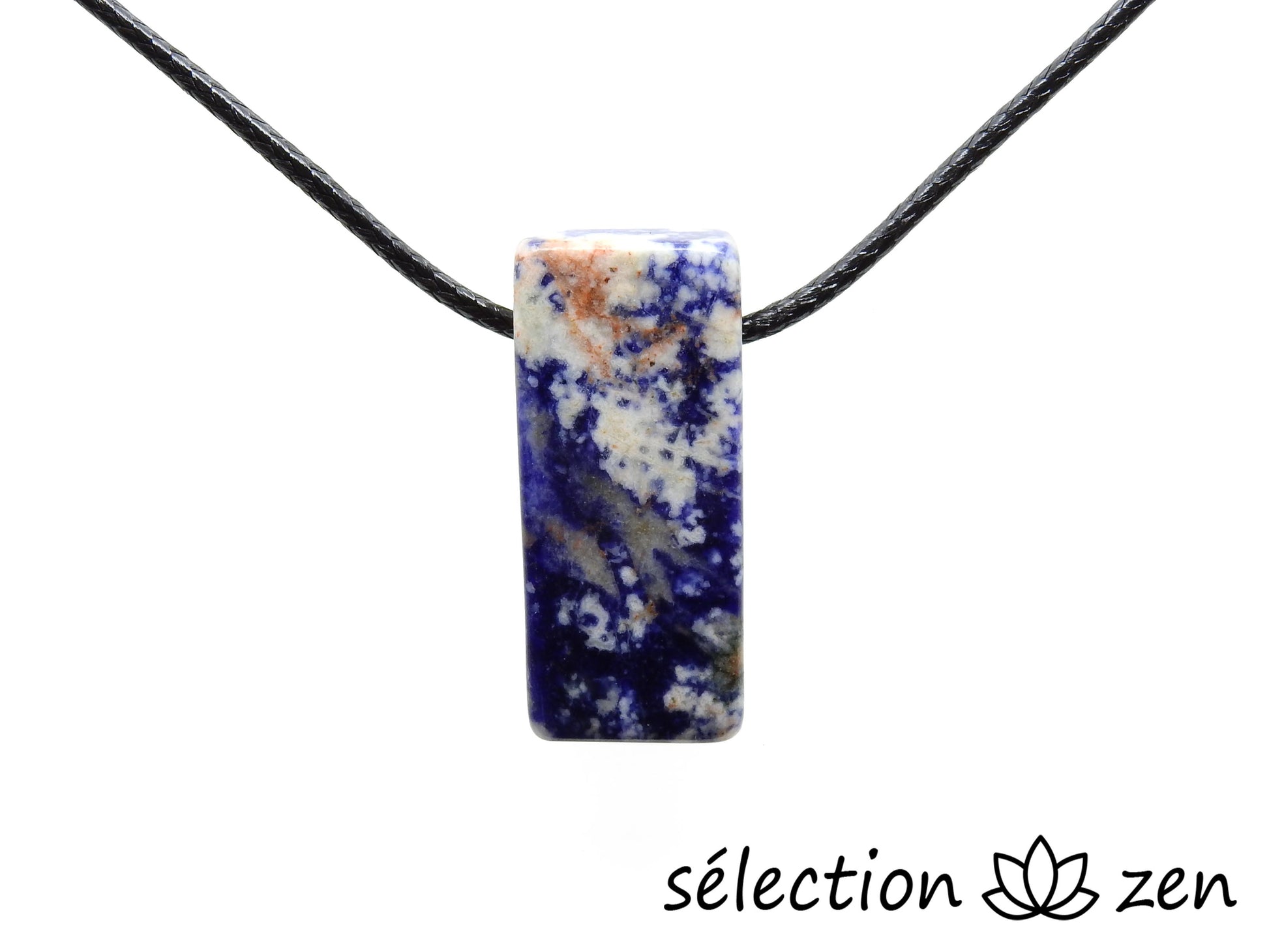 collier sodalite pierre sur cordon selection zen