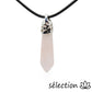 collier pointe longue quartz rose selection-zen