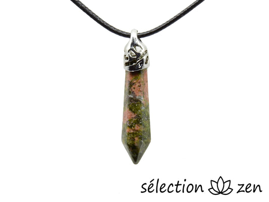 collier pointe longue unakite selection-zen