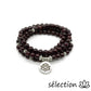 selection zen mala 6mm grenat avec médaillon lotus