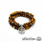 mala 6mm oeil de tigre jaune avec médaillon om selection-zen