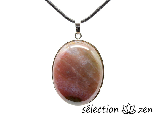 pendentif agate indienne 30x40mm ovale selection-zen