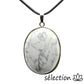 pendentif howlite blanche ovale 30x40mm selection zen