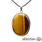 pendentif ovale 30x40mm oeil de tigre jaune selection-zen