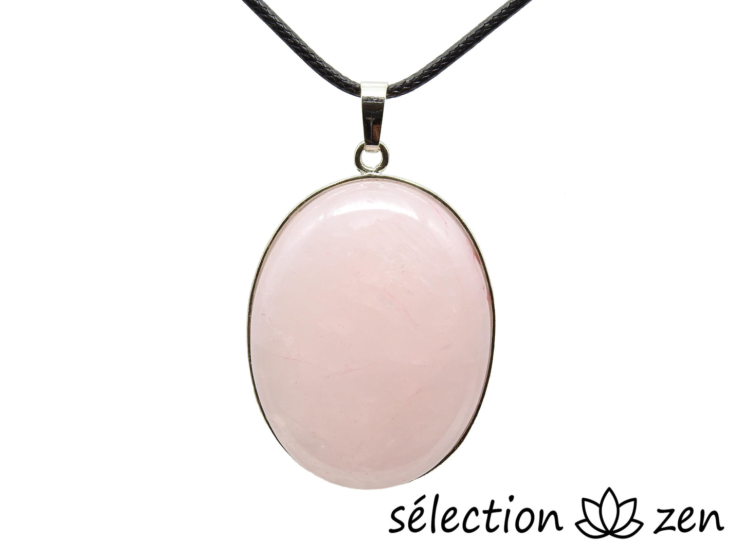 pendentif quartz rose 30x40mm selection-zen