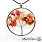 pendentif arbre de vie agate rouge 5cm grand modèle selection-zen