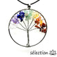 pendentif arbre de vie 7 chakras 5cm grand modèle selection-zen